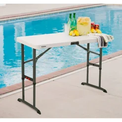 Lifetime Kunststof Campingtafel In Hoogte Verstelbaar Opvouwbaar - 122x61x86 Cm