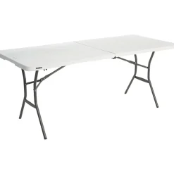 Lifetime Kunststof Tafel Opvouwbaar - Campingtafel Light Commercial - 182x76x74cm - Wit