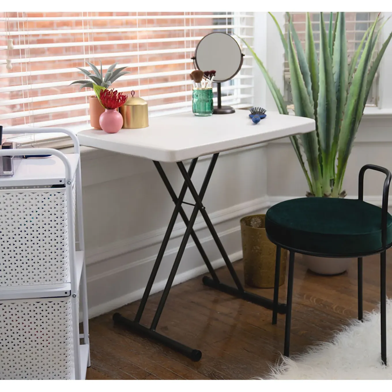 Lifetime Opvouwbare Campingtafel Bijzettafel Hoogte Verstelbaar - 49x76x53 Cm
