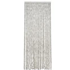 2LIF Vliegengordijn Martinique - 93x230cm - Grijs/Wit - Huisdiervriendelijk
