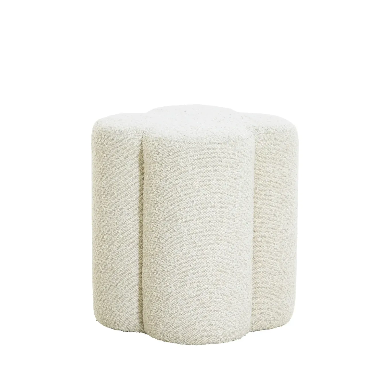 Light&living Poef 38x38x45 Cm Nalani Bouclé Crème