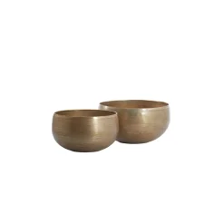 Light & Living - Schaal YARO - Ø53x28.5cm - Goud - Set van 2