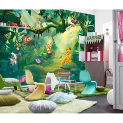 Overig Lion King Fotobehang Jungle - Groen - 2,54m x 368cm