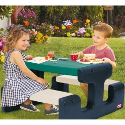 Little Tikes Picknicktafel Junior Jungle Groen met Blauw