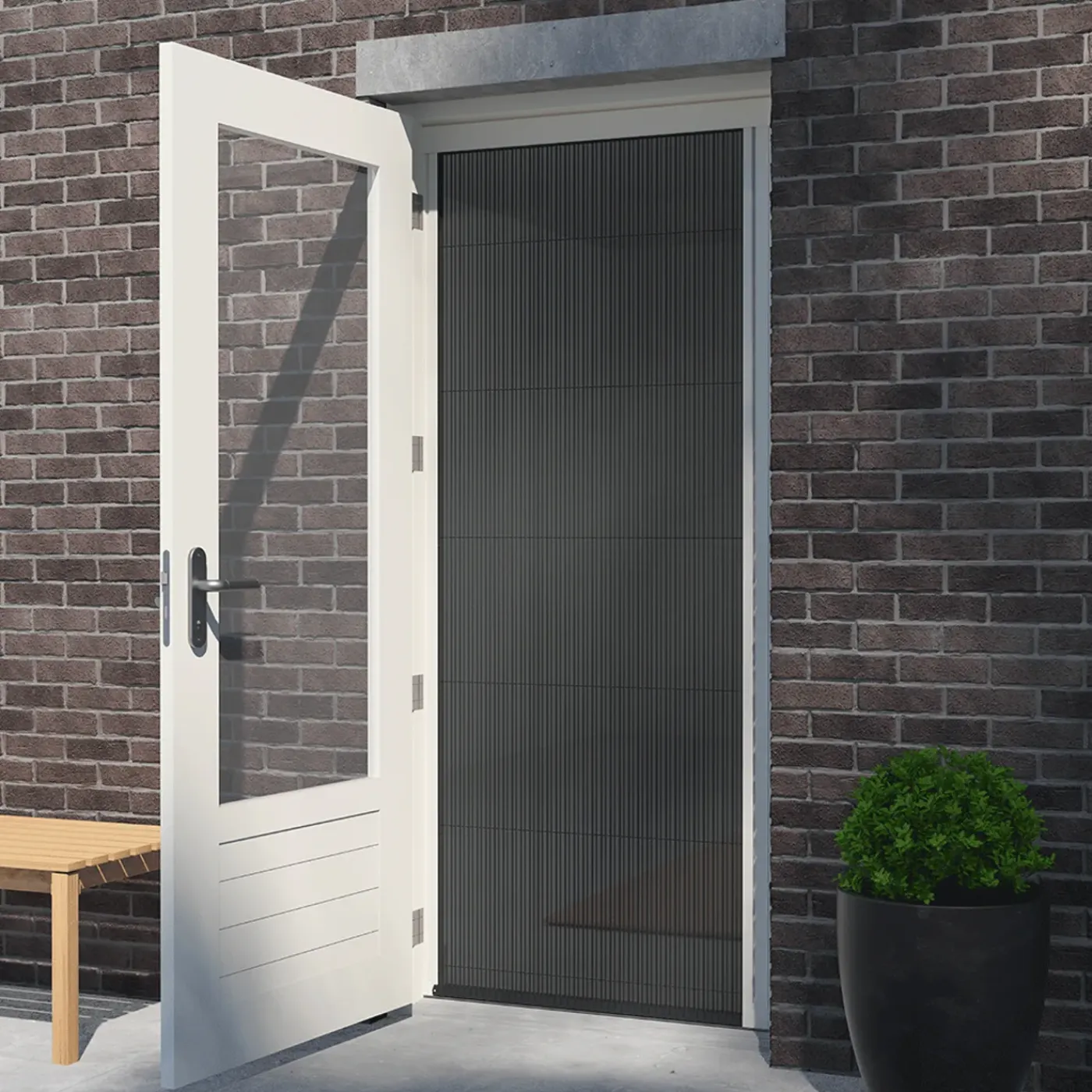 Livn Plissehor Deur Excellent 96x242cm Wit