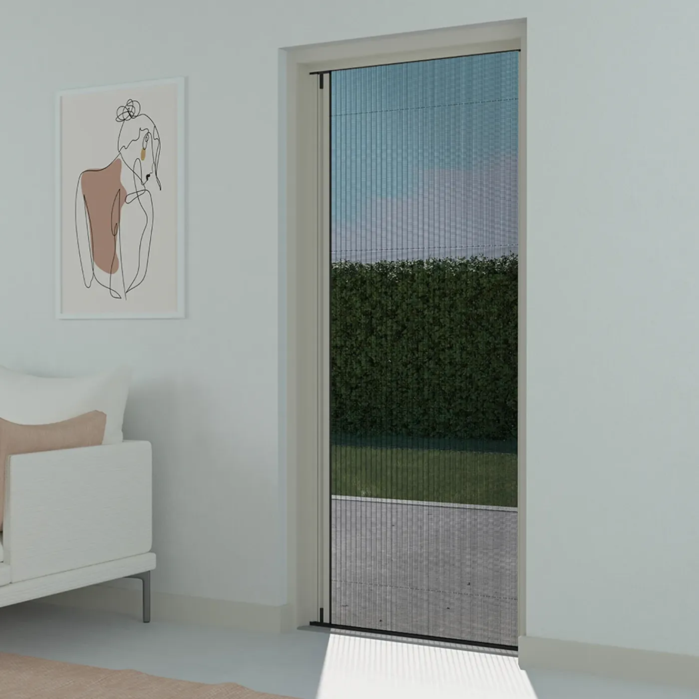 Livn Plissehor Deur Plus 100x229cm Wit