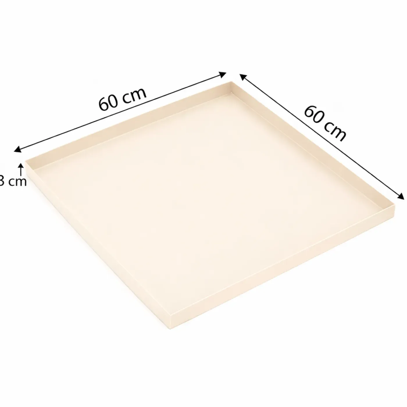 Loft42 Brew Metalen Dienblad – Beige – 60x60