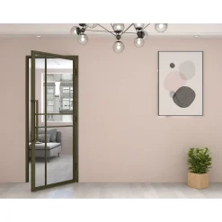 Loftdeur Stalen Binnendeur 6 Vaks Asymmetrisch 211,5 X 83 Rechts Helder Glas C33 Metallic Brons