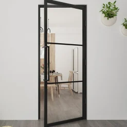 Loftdeur Stalen Scharnierdeur Smartline 3-vaks 231,5 X 93 Cm Rechtsdraaiend Helder Glas