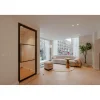 Loftdeur Stalen Scharnierdeur 3 Vaks 231,5 X 93 Linksdraaiend Helder Glas C33 Metallic Brons
