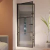 Loftdeur Stalen Scharnierdeur Slimline 3-vaks 231,5 X 93 Cm Klinksluiting Linksdraaiend Rookglas