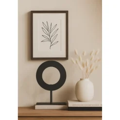 Loft42 Joris Ornament Op Voet - Zwart Metaal Ø25cm
