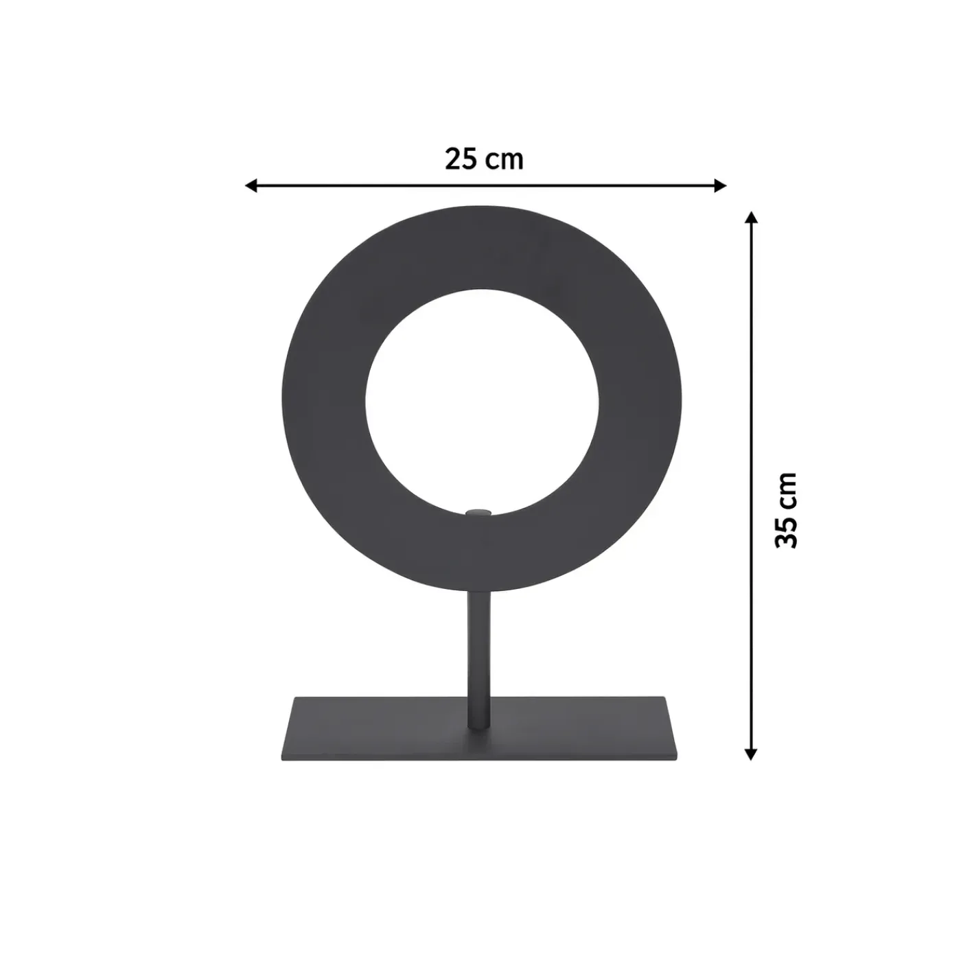 Loft42 Joris Ornament Op Voet - Zwart Metaal Ø25cm