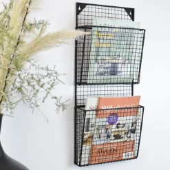 LOFT42 Maggy Gaas Tijdschriftenrek Large - Metaal - Zwart - 2 Vaks