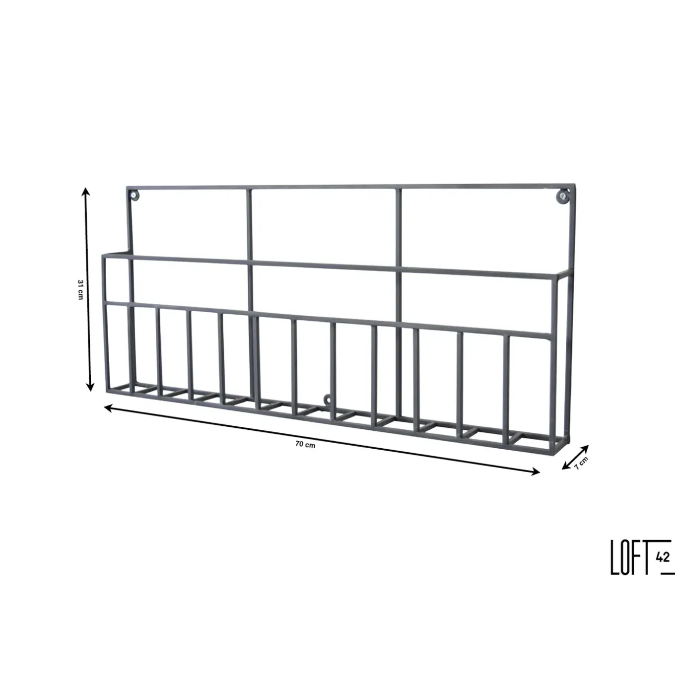 LOFT42 Maggy Tijdschriftenrek Large - Metaal - Mat Zwart