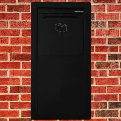 Logixbox pakketbrievenbus Frontbox Inbouw Achteruitname Zwart