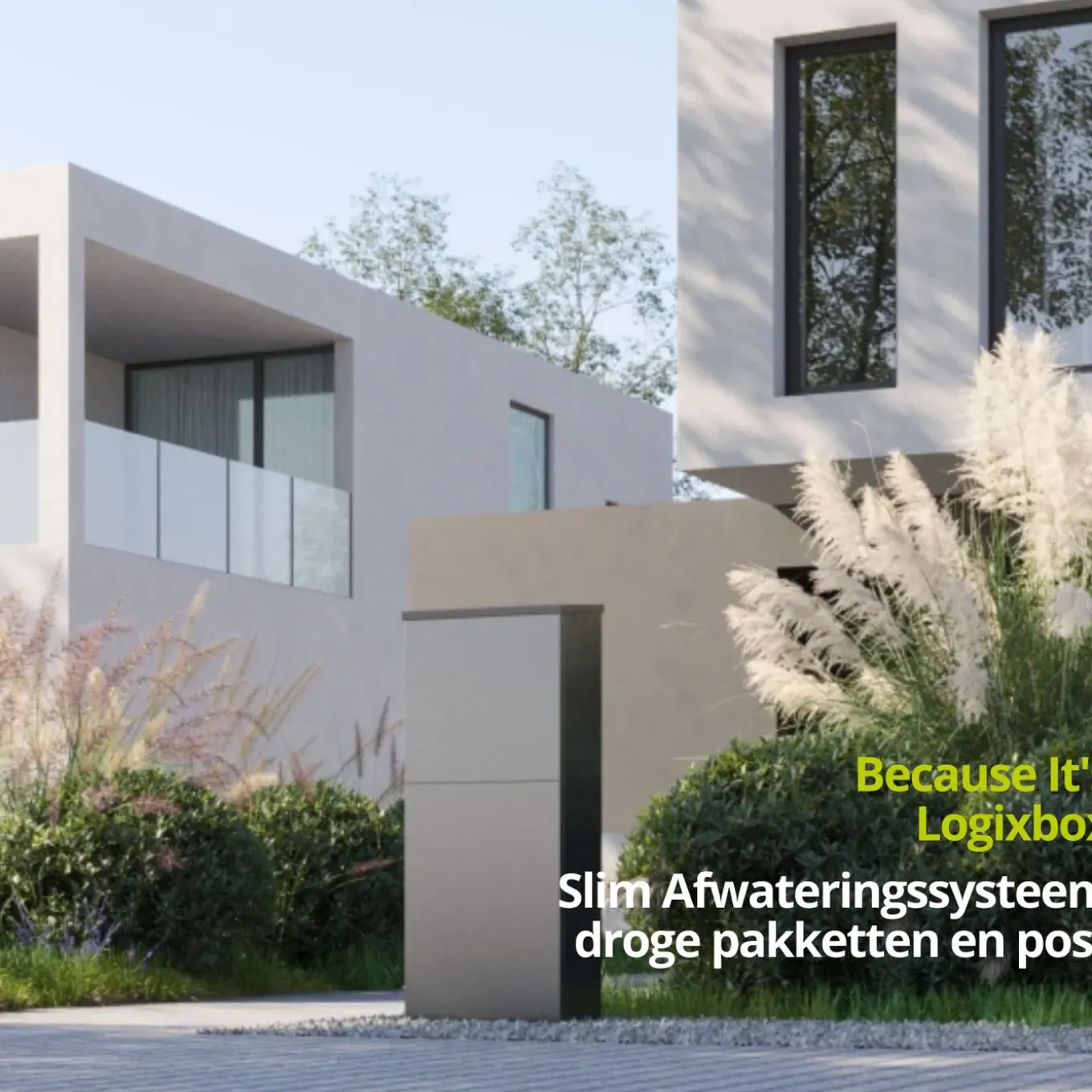 Logixbox pakketbrievenbus Trendybox Grijs