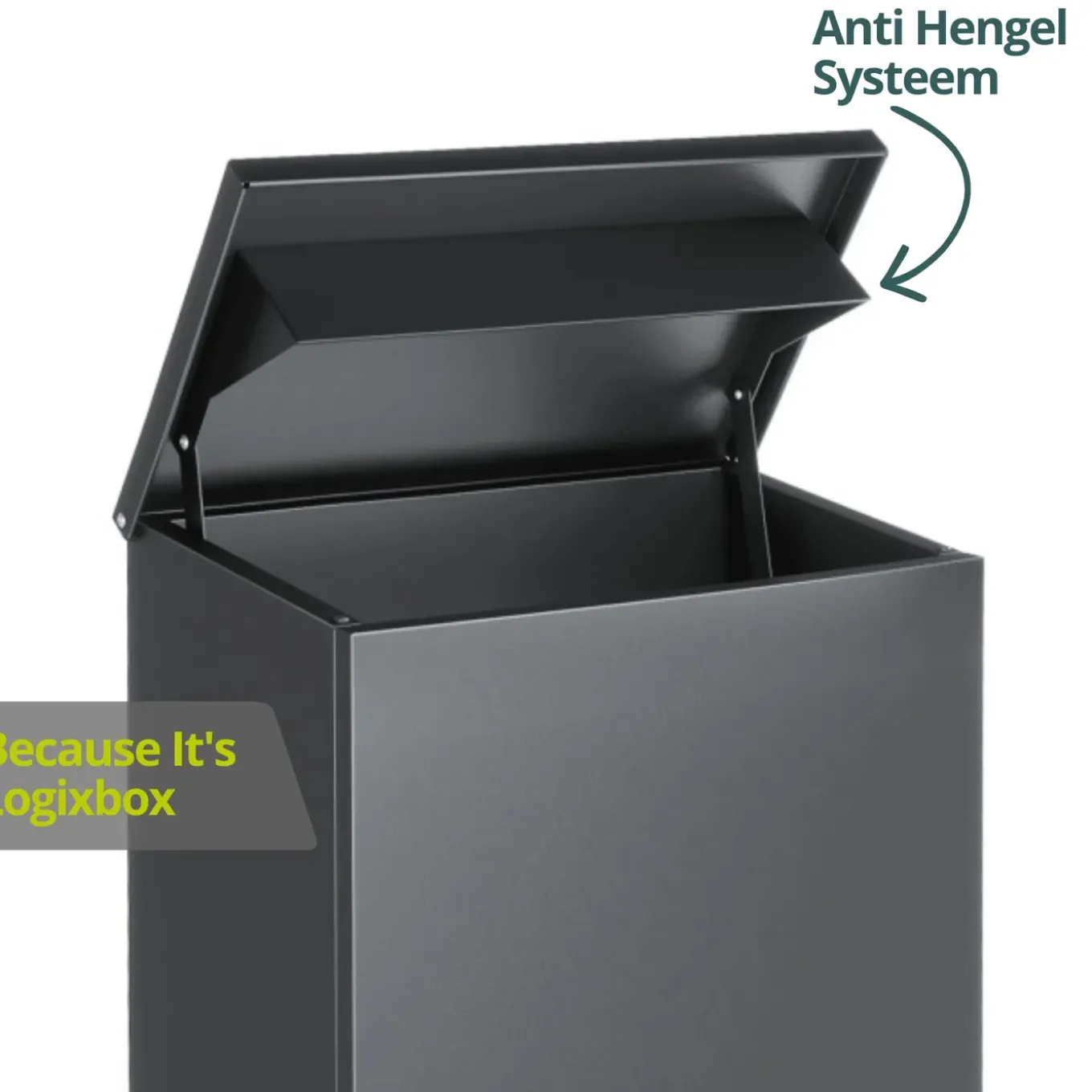 Logixbox pakketbrievenbus Trendybox Grijs