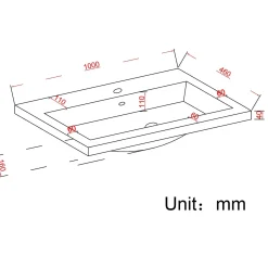 LOMAZOO Badkamermeubel Monaco Warm Eiken - Wastafel Wit - 100cm