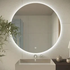 Lomazoo Badkamerspiegel Chicago Met Led Verlichting 80 Cm Rond