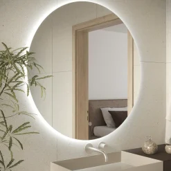 Lomazoo Badkamerspiegel Chicago Met Led Verlichting 80 Cm Rond