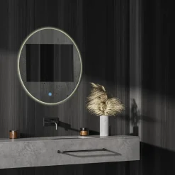Lomazoo Badkamerspiegel Chicago Met Led Verlichting 80 Cm Rond
