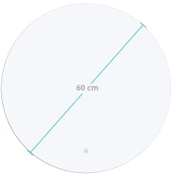 LOMAZOO Badkamerspiegel Chicago Met Led Verlichting 60 Cm Rond