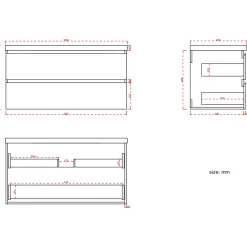 Lomazoo Badmeubelset Avalon 100 Cm - Licht Eiken - Wastafel Wit