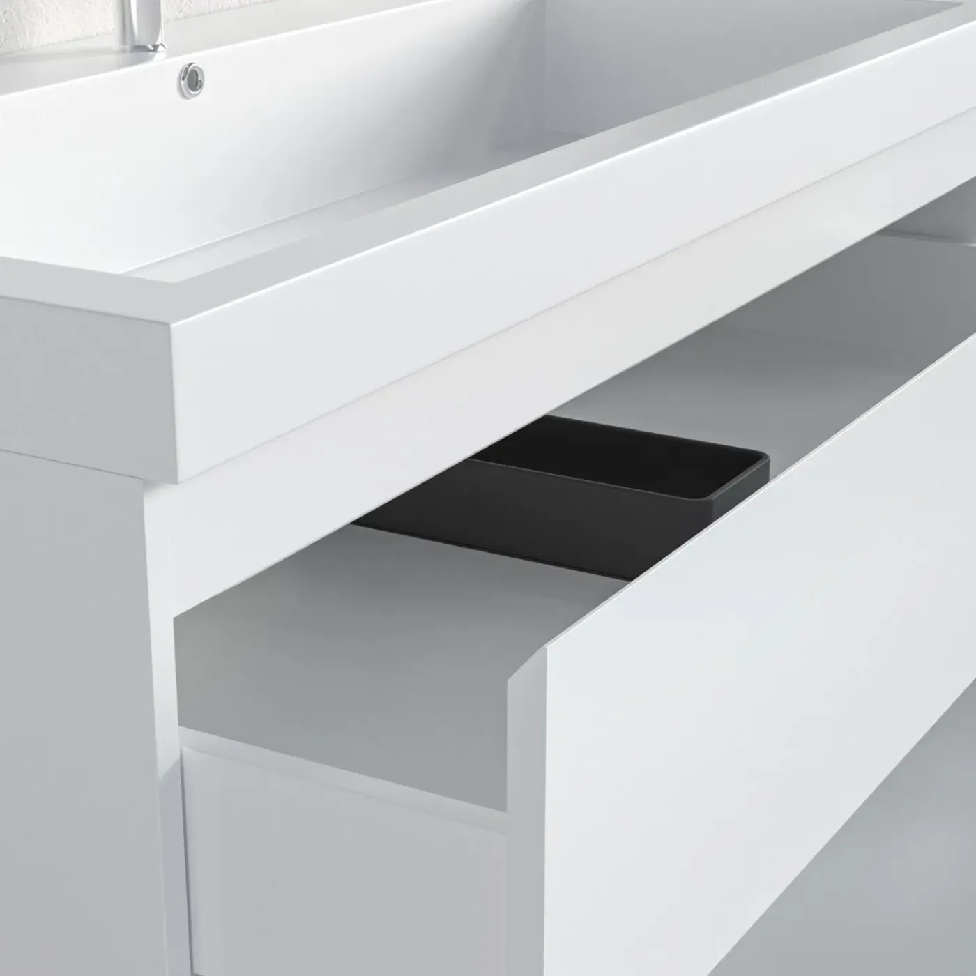 LOMAZOO Badmeubelset Avalon 100 Cm - Glanzend Wit