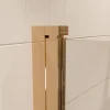 Lomazoo Badwand Palmas -100x140cm - Goud - Nano Coating Anti-kalk - 2delig - Draaibaar - Helder Glas