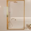Lomazoo Badwand Salvador - 80 X 140 Cm - Goud - Nano Coating Anti-kalk - Draaibaar - Helder Glas