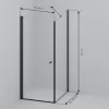 Lomazoo Douchecabine Medellin - 90 X 90 Cm - Glanzend Goud - 6 Mm Helder Glas - Nano Coating