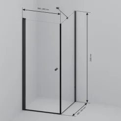 Lomazoo Douchecabine Medellin - 90 X 90 Cm - Glanzend Goud - 6 Mm Helder Glas - Nano Coating