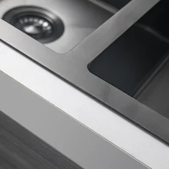 Lomazoo Dubbele Spoelbak Galaxy Rvs Gun Metal 815x450 Mm
