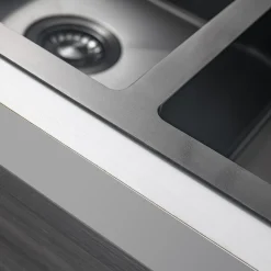 Lomazoo Dubbele Spoelbak Galaxy Rvs Gun Metal 875x450 Mm