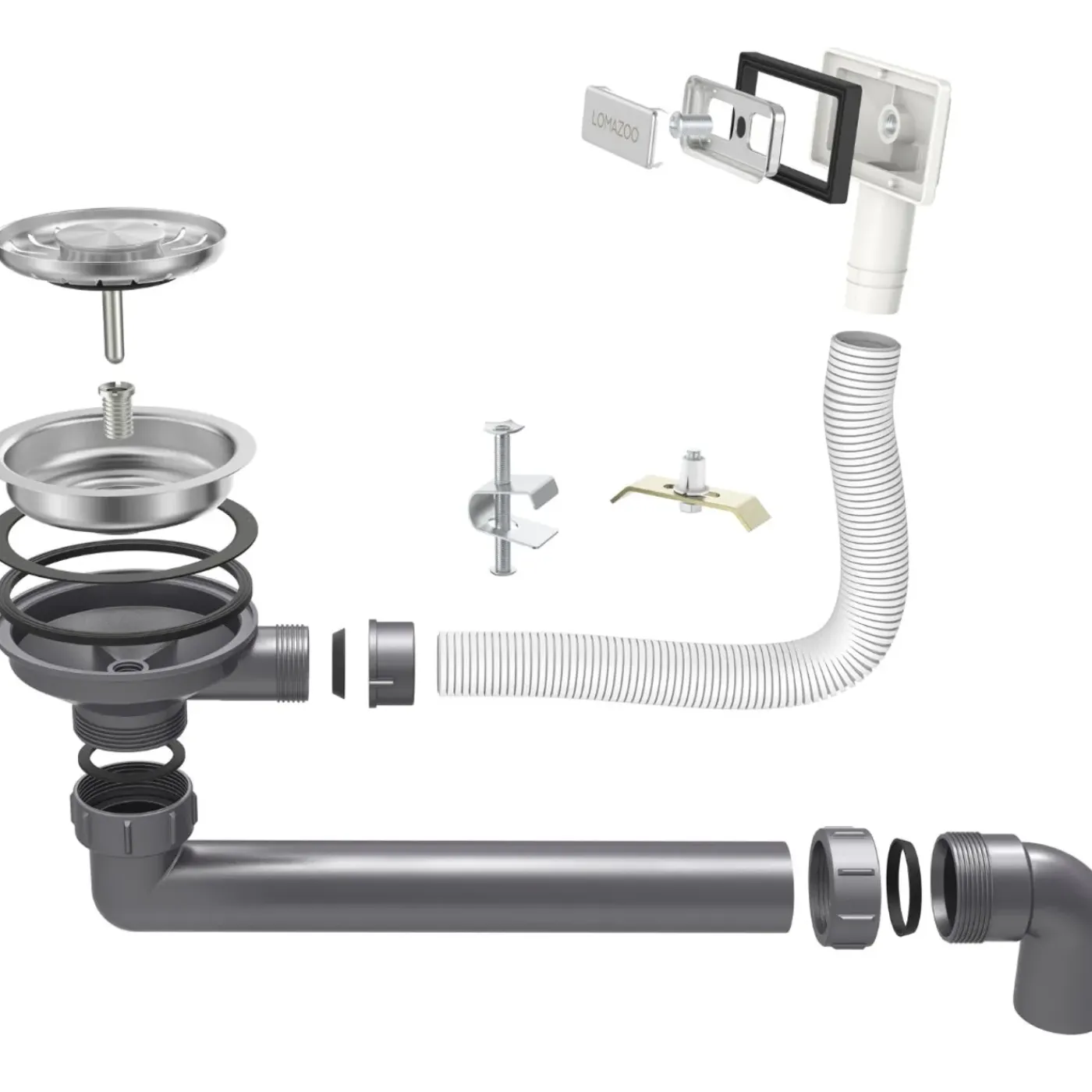 LOMAZOO Dubbele Spoelbak Proxima Rvs 595x450 Mm