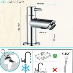 Lomazoo Fonteinkraan Chroom Pyrmont