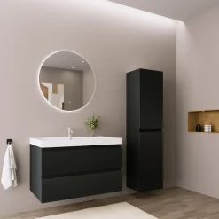 Lomazoo Kolomkast Marbella Zwart Eiken 140cm