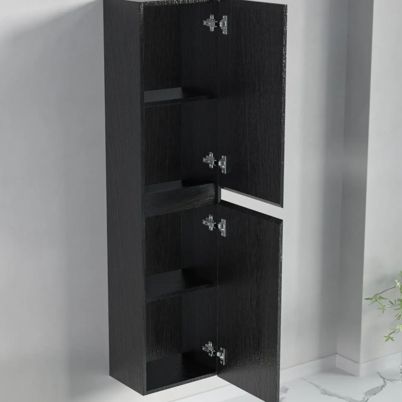 Lomazoo Kolomkast Marbella Zwart Eiken 140cm