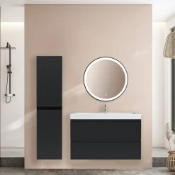 Lomazoo Kolomkast Marbella Zwart Eiken 140cm