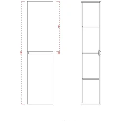Lomazoo Kolomkast Marbella Zwart Eiken 140cm