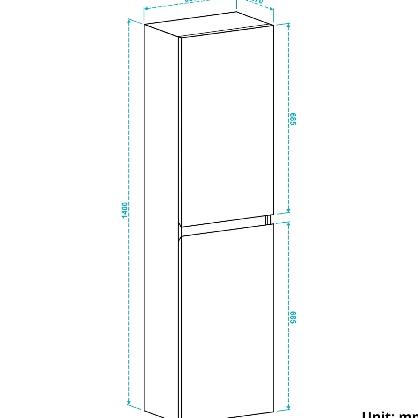 Lomazoo Kolomkast Marbella Zwart Eiken 140cm