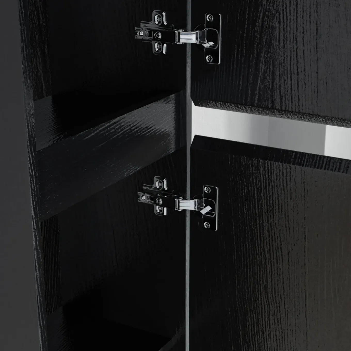 Lomazoo Kolomkast Marbella Zwart Eiken 140cm