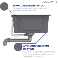 Lomazoo Spoelbak Polaris 34 Cm Rvs