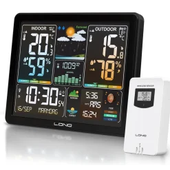 LONQ Weerstation Binnen En Buiten - Buienradar - Thermometer - Hygrometer