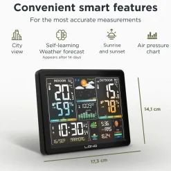 LONQ Weerstation Binnen En Buiten - Buienradar - Thermometer - Hygrometer