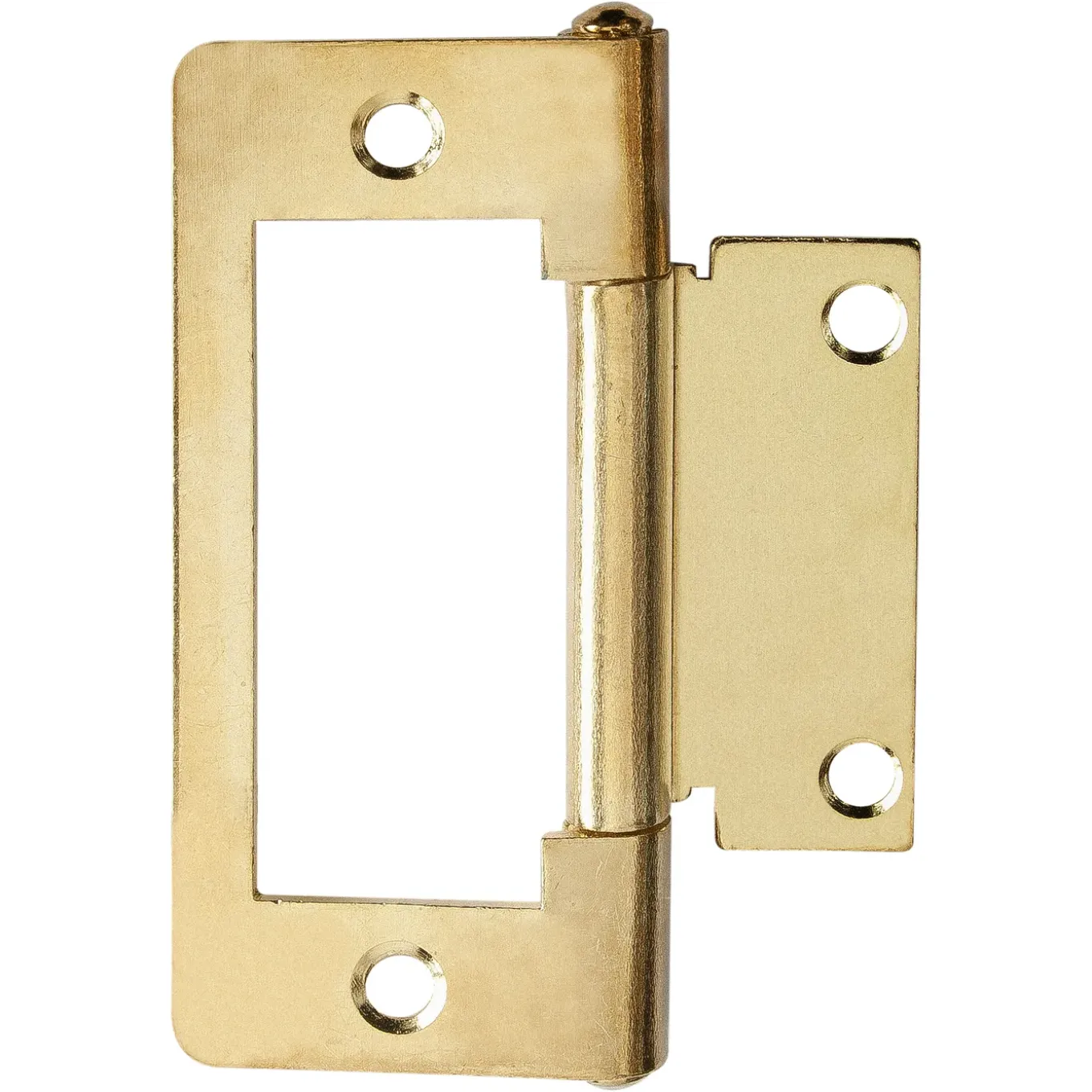 Louvredeurscharnier - messinggecoat staal - 75 mm - 4 stuks