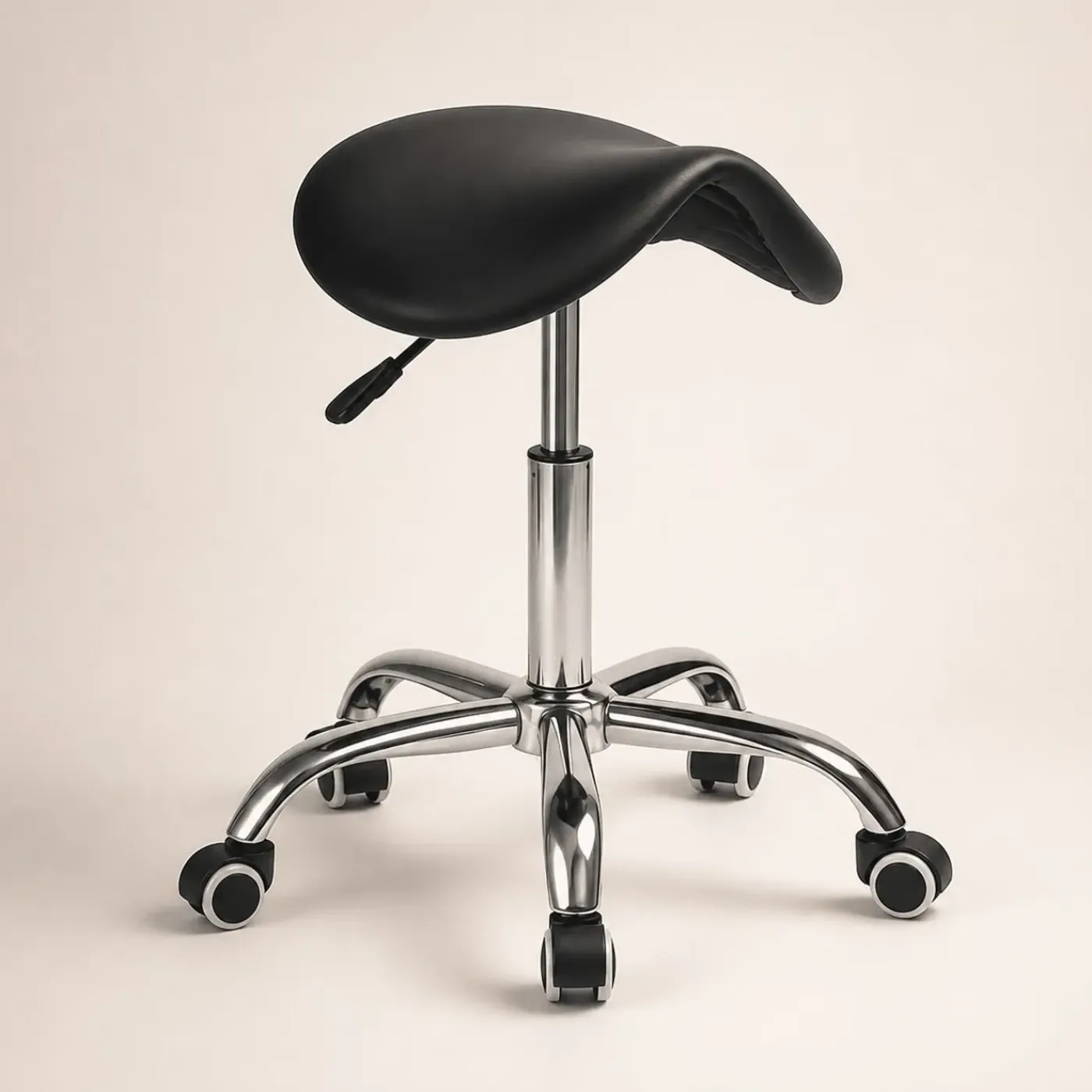 Loxa - Zadelkruk - Ergobalance - Zwart - 48-63 Cm - Kunstleer