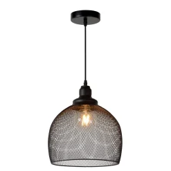 Lucide Hanglamp Mesh - Zwart - 28cm - E27