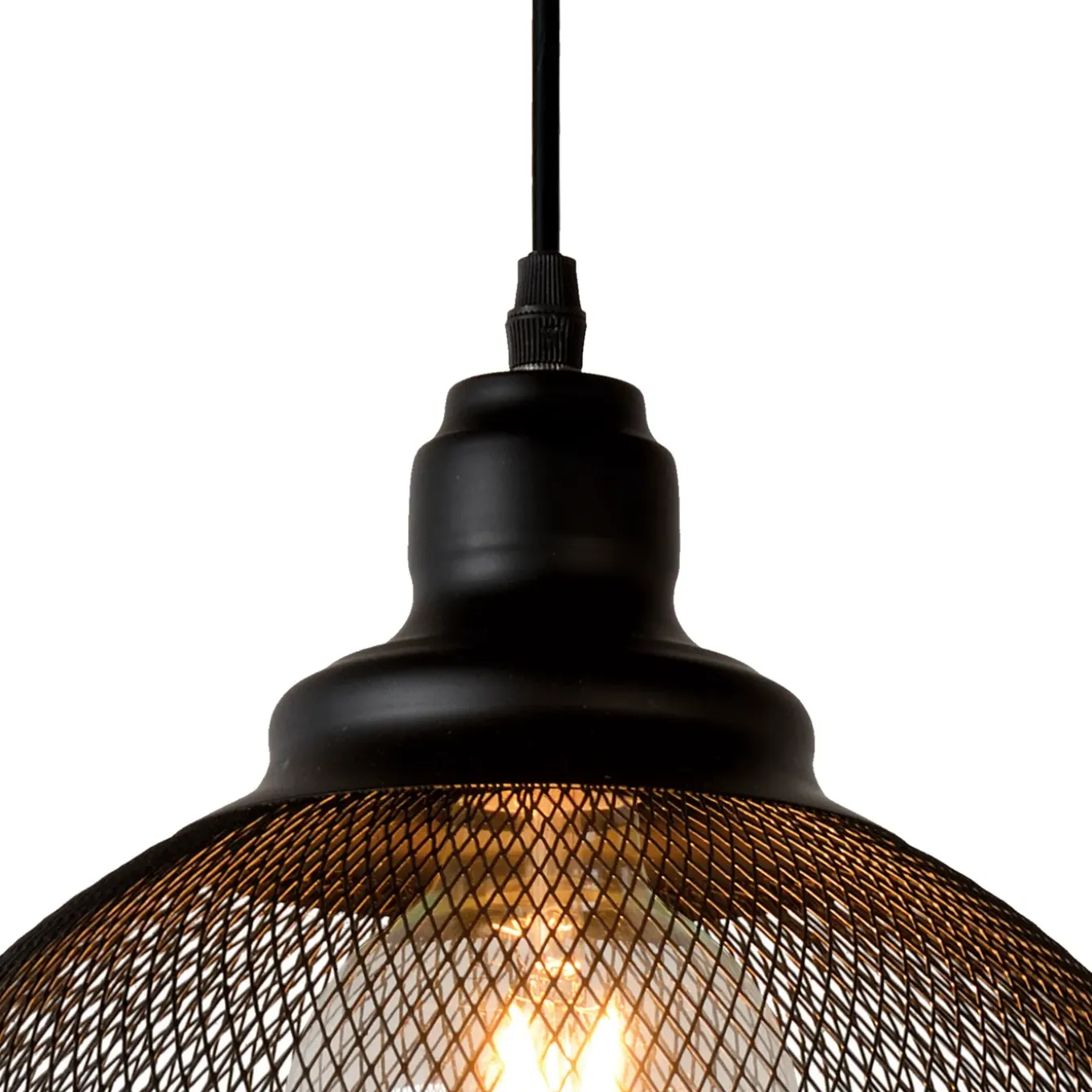 Lucide Hanglamp Mesh - Zwart - 28cm - E27